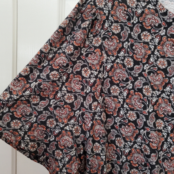 NWT Boden Black & Rust Floral Pattern Dress Women's Size 20-22 - Picture 2 of 10